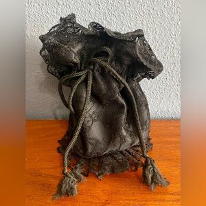 Black Lace Evening Wristlet Purse